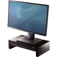 Fellowes - Adjustable Monitor Riser with Storage Tray, 16 x 9 3/8 x 6 -  Black Pearl
