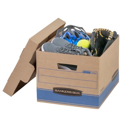 Storage File Boxes With Attached Lid, 15 x 12 x 10