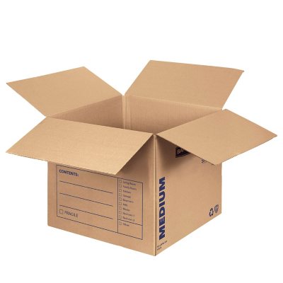 Bankers Box Smoothmove Basic Medium Moving Boxes Kraft Black 18 1 4 X 18 1 4 X 16 3 8 20ct Sam S Club