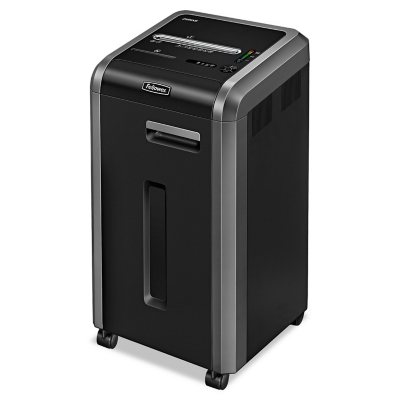 Fellowes Powershred 225Mi Continuous-Duty Micro-Cut Shredder, Black/Dark Silver