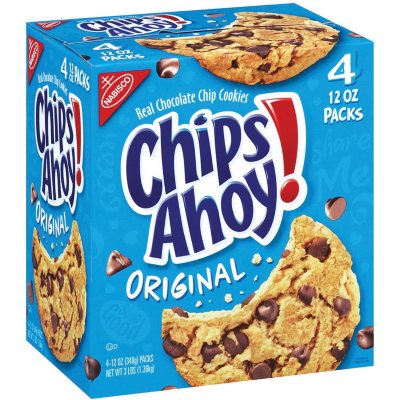 Nabisco Chips Ahoy! Original Real Chocolate Chip Cookies - 12 oz. - 4 ...