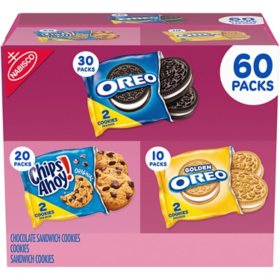 Nabisco Sweet Treats Variety Pack, OREO & CHIPS AHOY! Cookies, 60 pk.