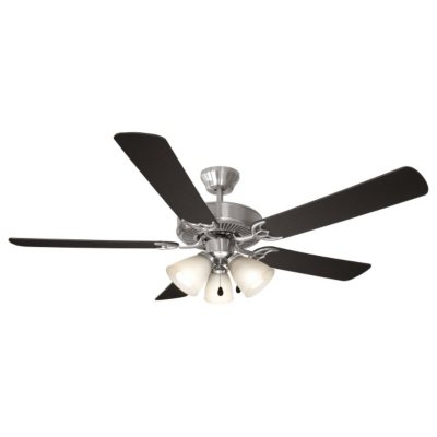 Design House Millbridge 52 Ceiling Fan With Light Kit 5 Blades Satin Nickel