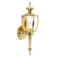 Jackson by Design House Outdoor Uplight - Polished Brass