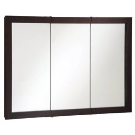 Design House Ventura Espresso Tri View Medicine Cabinet Mirror