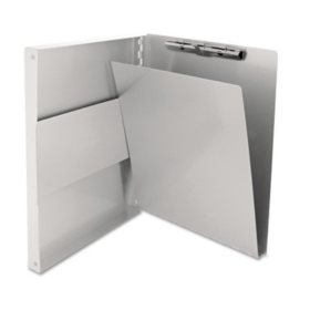 Saunders - Snapak Aluminum Forms Folder, 1/2" Capacity, Holds 8-1/2"W x 12"H - Silver