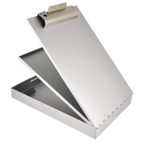Saunders Cruiser Mate Aluminum Storage Clipboard, 1" Capacity, 8 1/2 x 12, Silver