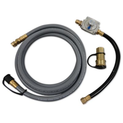 Gas grill conversion outlet kit