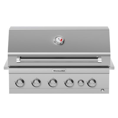 KitchenAid 4-Burner Built-in Propane Gas Island Grill Head in Stainless...
