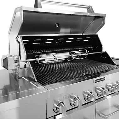 36 inch KitchenAid Outdoor Gas Grill with Rotisserie Kit