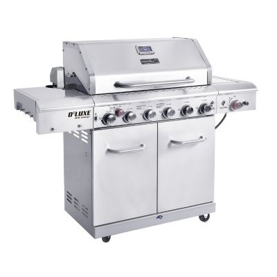 Deluxe 6-Burner Gas Grill with Infrared Searing Side Burner