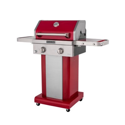KitchenAid Two-Burner Propane Patio Grill with Cover - Red - Sam's Club