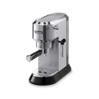 De’Longhi Dedica 15-Bar Stainless-Steel Slim Espresso and Cappuccino Machine with 2 Cappuccino Glasses