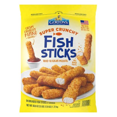 Gorton's Super Crunchy Fish Sticks, Frozen (64 ct.) - Sam's Club