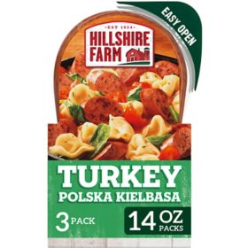 Hillshire Farm Turkey Polska Kielbasa Smoked Sausage, 14 oz., 3 pk.