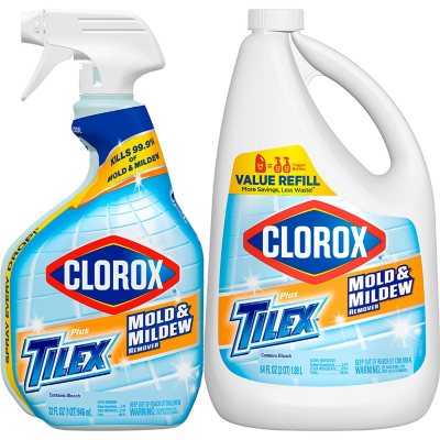 Clorox Clorox Plus Tilex 32 oz. Mold and Mildew Remover and Stain Cleaner  with Bleach Spray 4460001234 - The Home Depot