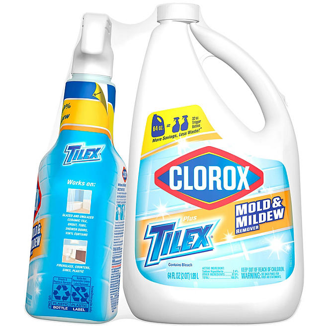 Tilex Mold & Mildew Remover Spray + Refill w/ Bleach (32 oz. spray, 64 oz. refill)