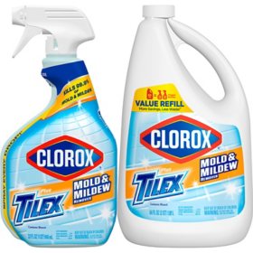 Tilex Mold & Mildew Remover Spray + Refill w/ Bleach (32 oz. spray, 64 oz. refill)