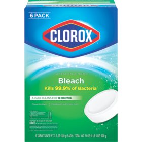 Clorox Ultra Clean Toilet Bowl Cleaner Tablets with Bleach 3.5 oz. tablets, 6 ct.