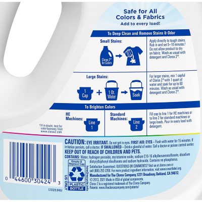 Clorox 2 Laundry Stain Remover and Color Booster, Original, 33 oz. (Pack of 8)