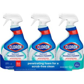 Clorox Bathroom Bleach Foamer, Ocean Mist, 3 ct., 90 fl. oz.