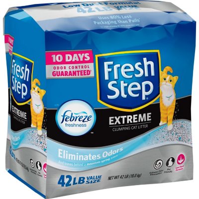 Fresh Step Extreme Scented Litter with the Power of Febreze, Clumping Cat  Litter (42 lbs.) - Sam's Club