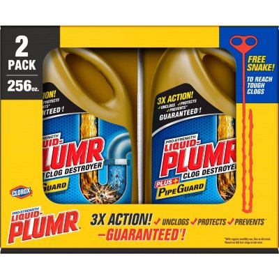 Liquid-Plumr Pro-Strength Clog Remover Hair Clog Eliminator 16 oz