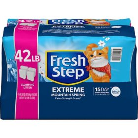 Fresh Step Extreme Clumping Cat Litter w/ Febreze, Mountain Spring Scent, 42 lbs.