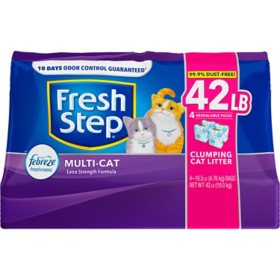 Fresh Step Extra Strength Multi-Cat Scented Clumping Litter w/ Febreze, 42 lbs.