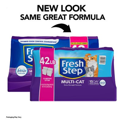 Fresh Step Extra Strength Multi Cat Scented Clumping Litter w Febreze 42 lbs. Sam s Club