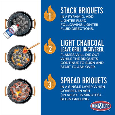 16 Pounds BBQ Charcoal for Grilling Kingsford Original Charcoal Briquettes with Cherrywood 
