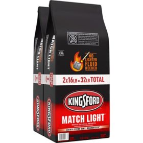 Kingsford Match Light Instant Charcoal Briquettes 2 Pack, 16 Lbs. Each