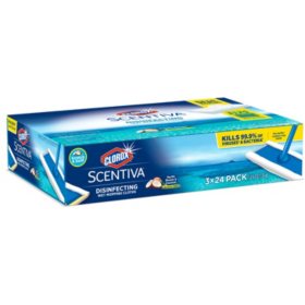 Clorox Scentiva Disinfecting Wet Mopping Pad Refills For Floor Mop