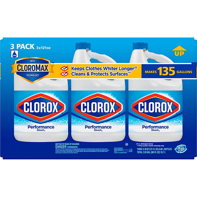 Clorox Performance Bleach, 3 ct., 363 fl. oz.