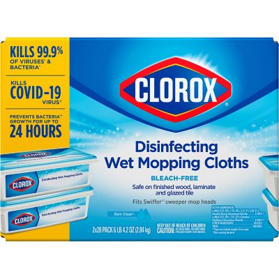 Clorox Disinfecting Wet Mopping Pad Refills, Bleach Free, Rain Clean Scent  (28 ct./pk., 2 pk.) - Sam's Club