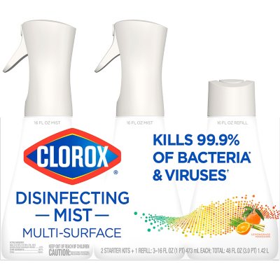 Clorox Multisurface Disinfecting Mist, Lemongrass Mandarin 2 x 16 oz ...