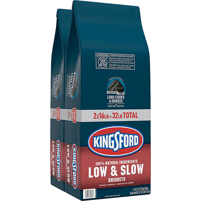 Kingsford Low & Slow Charcoal Briquettes, 16 lbs. (2 Pack)