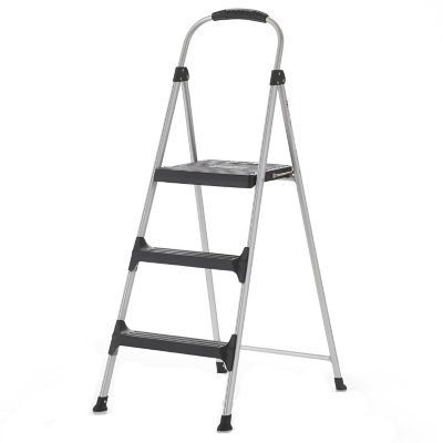 Cosco Signature 3 Step Aluminum Step Stool with Plastic Steps