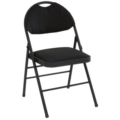 Fabric Comfort Folding Chair Black Sam s Club