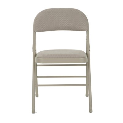 NPS 2300 Series Deluxe Fabric Premium Folding Chair, Pack of 4, Beige