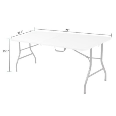 6 Foot shops Folding Table In White Speckle