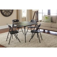 Cosco 5-Piece Folding Table and Chair Set, Assorted Colors