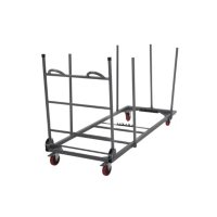 Zown Commercial Rectangular Folding Table Trolley Cart, Gray