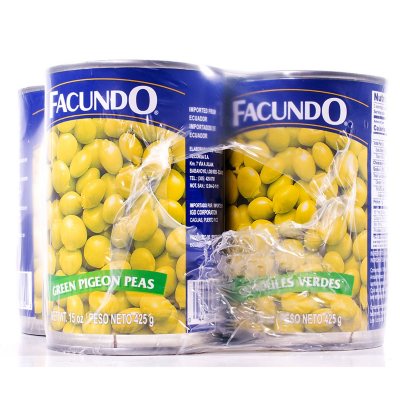 Facundo Green Pigeon Peas (15 oz., 4 pk.) - Sam's Club