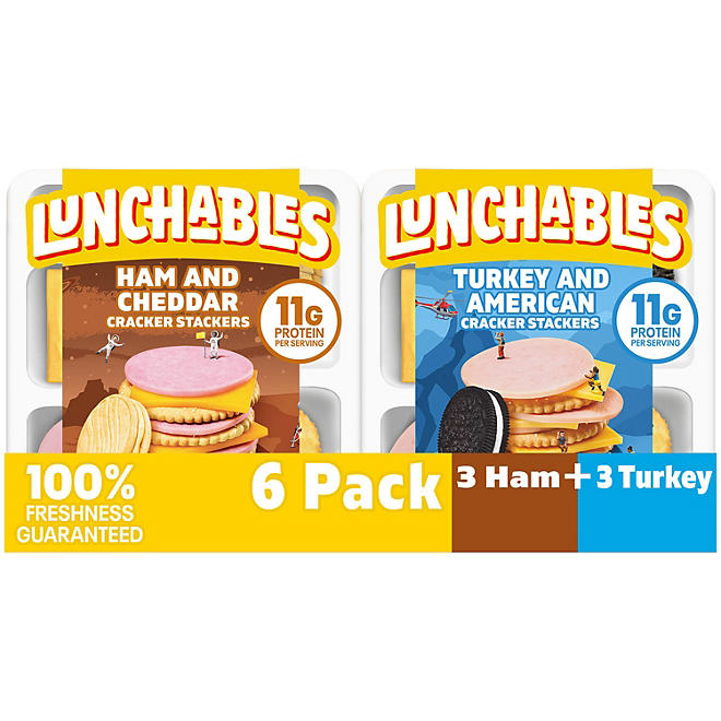 Lunchables Cracker Stackers Snack Kit Variety Pack 6 pk.