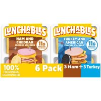 Lunchables Turkey and American, Ham and Cheddar Cracker Stackers Snack Kit Variety Pack (6 pk.)