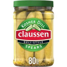 Claussen Deli-Style Kosher Dill Pickle Spears, 80 fl. oz.