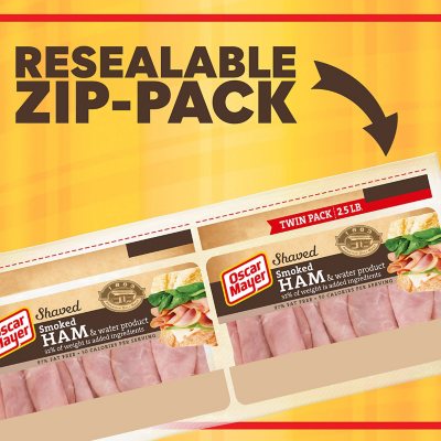 Oscar Mayer Smoked Ham Lunch Meat, Twin Pack (40 oz.) - Sam's Club