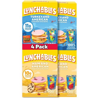 Lunchables Lunch Combinations, Cracker Stackers, Ham + American