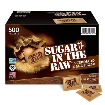 Sugar In The Raw Natural Cane Turbinado Sugar 4 5 G 500 Pk Sam S Club